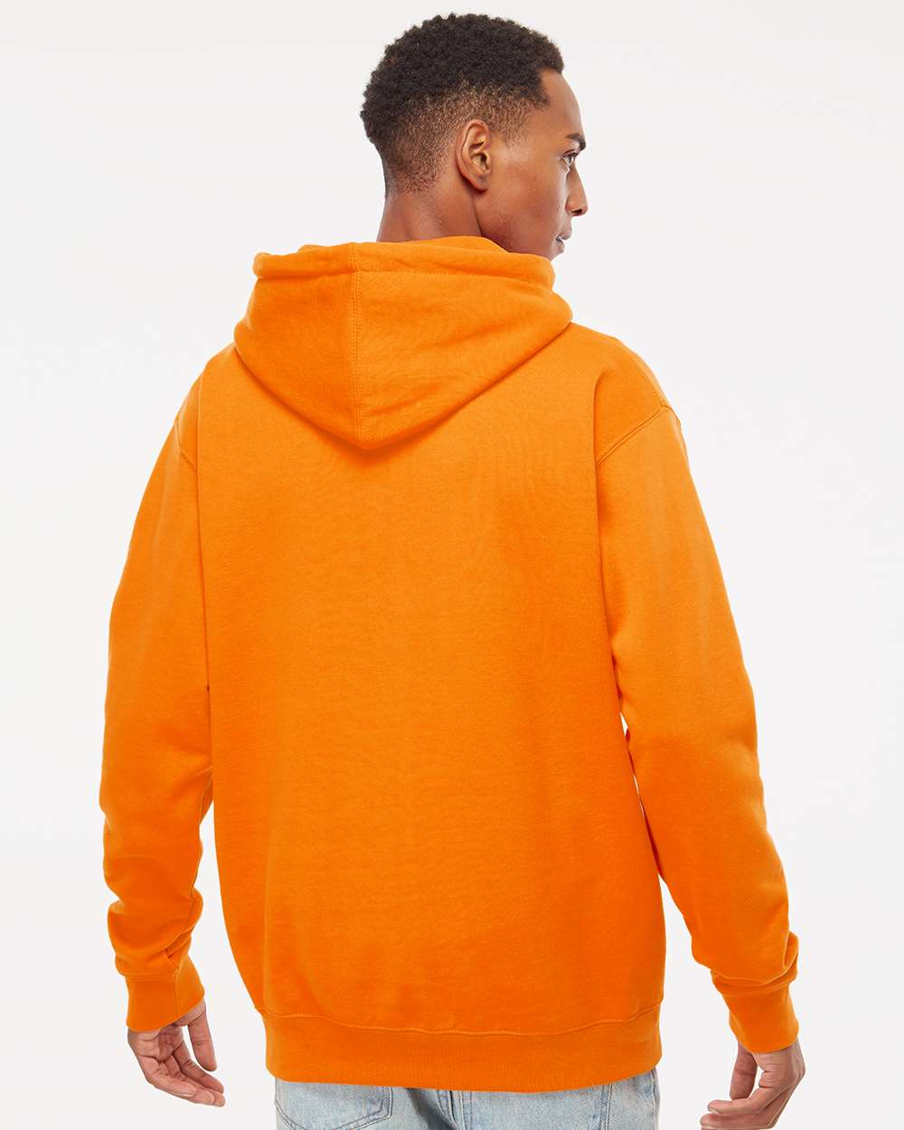 Unisex Heavyweight Hooded Sweatshirt - OnModelBack - B22276692 - Safety Orange