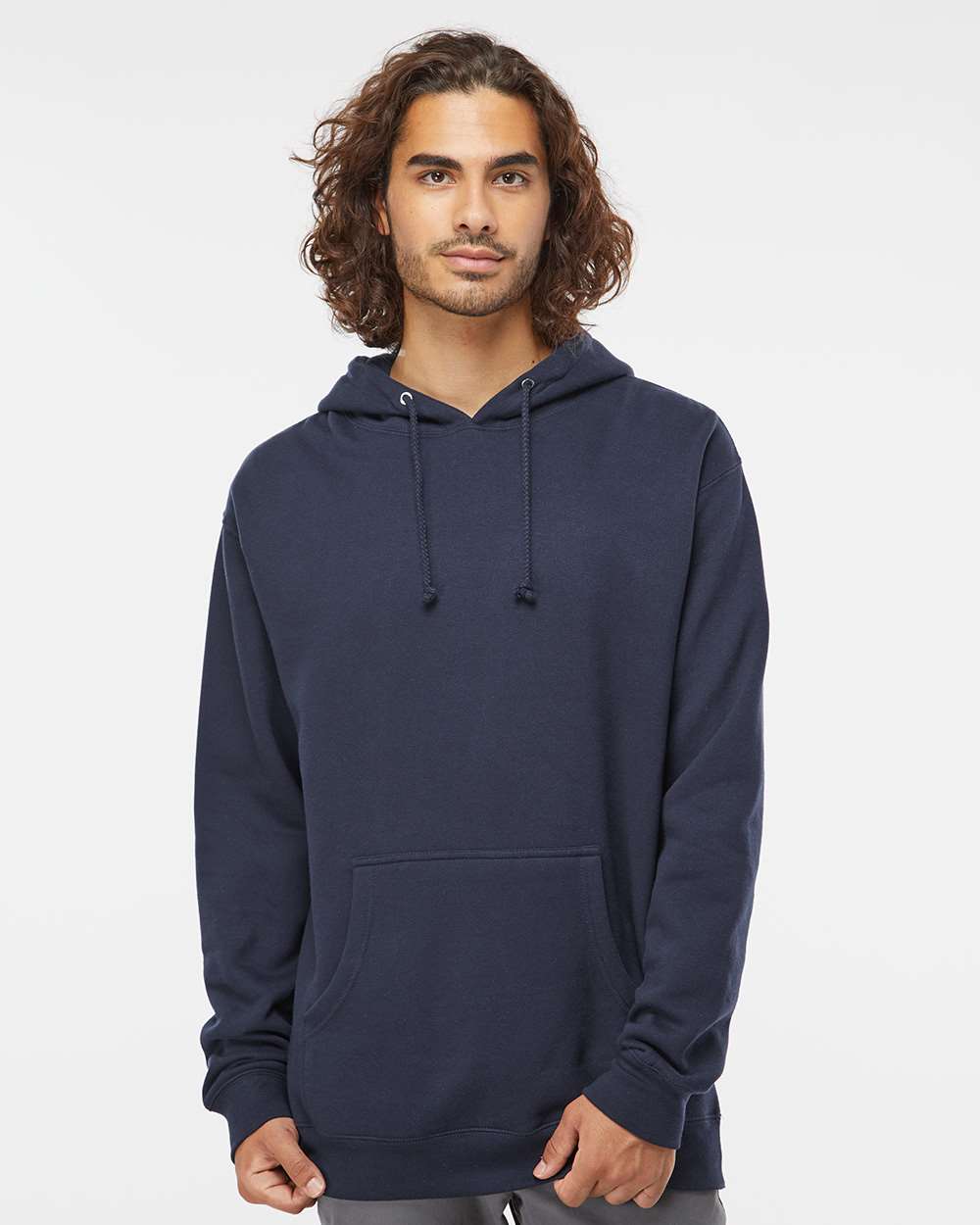 Unisex Heavyweight Hooded Sweatshirt - OnModelFront - B22276662 - Slate Blue