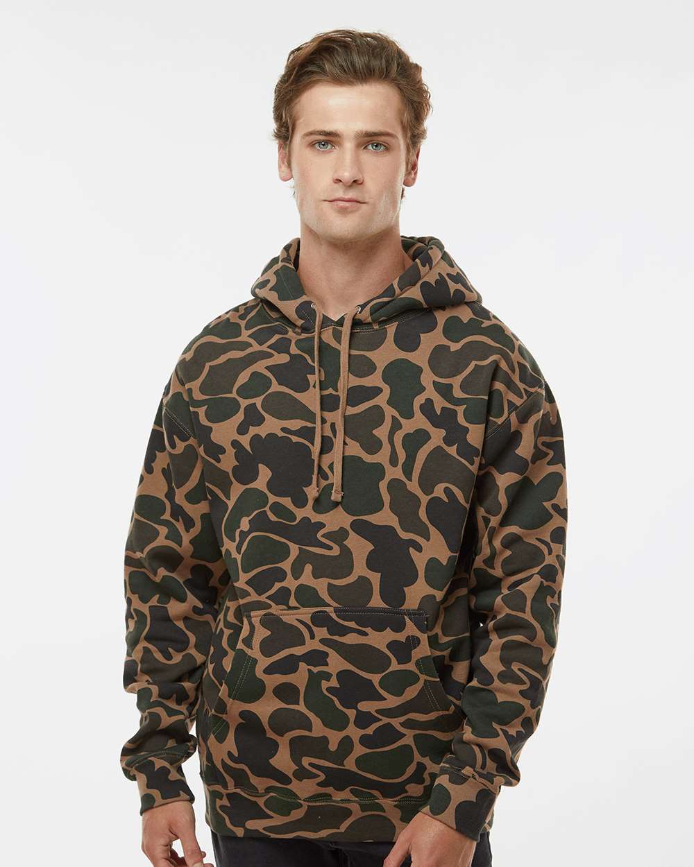 Unisex Heavyweight Hooded Sweatshirt - OnModelFront - B22276762 - Duck Camo
