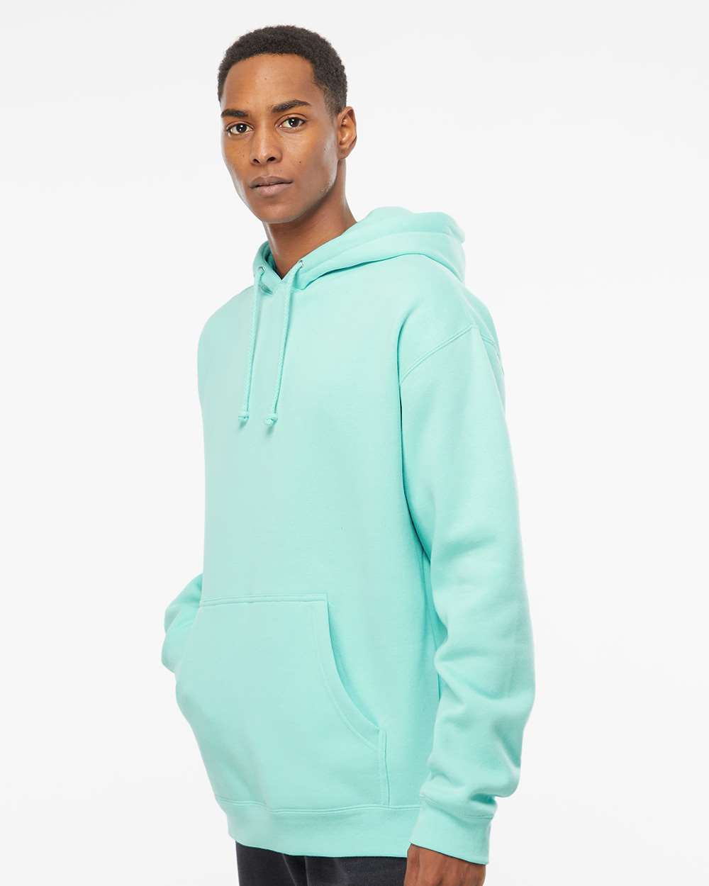 Unisex Heavyweight Hooded Sweatshirt - OnModelSide - B22276192 - Mint