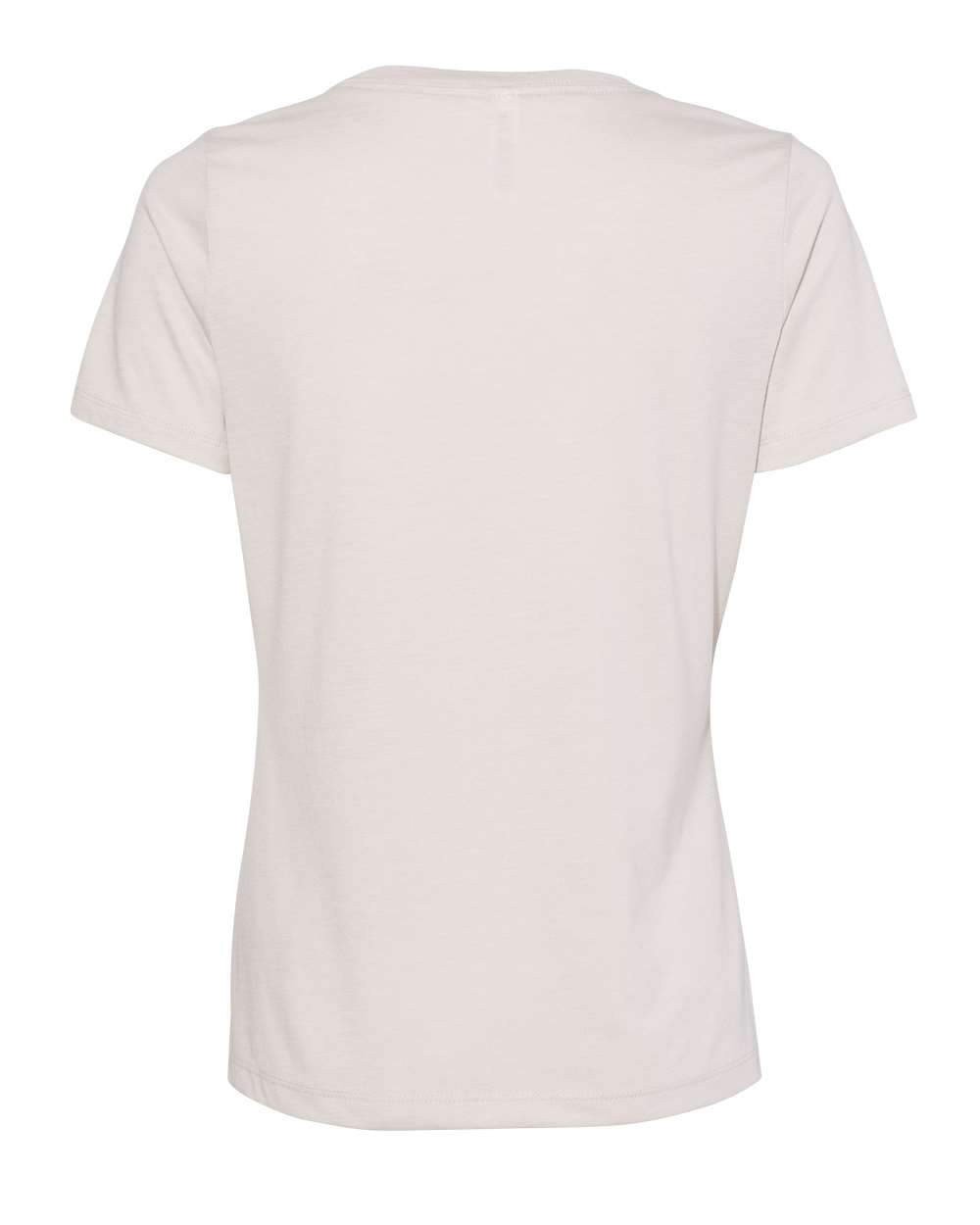 Women's Relaxed Heather CVC V-Neck Tee - Back - B83006253 - Heather Dust