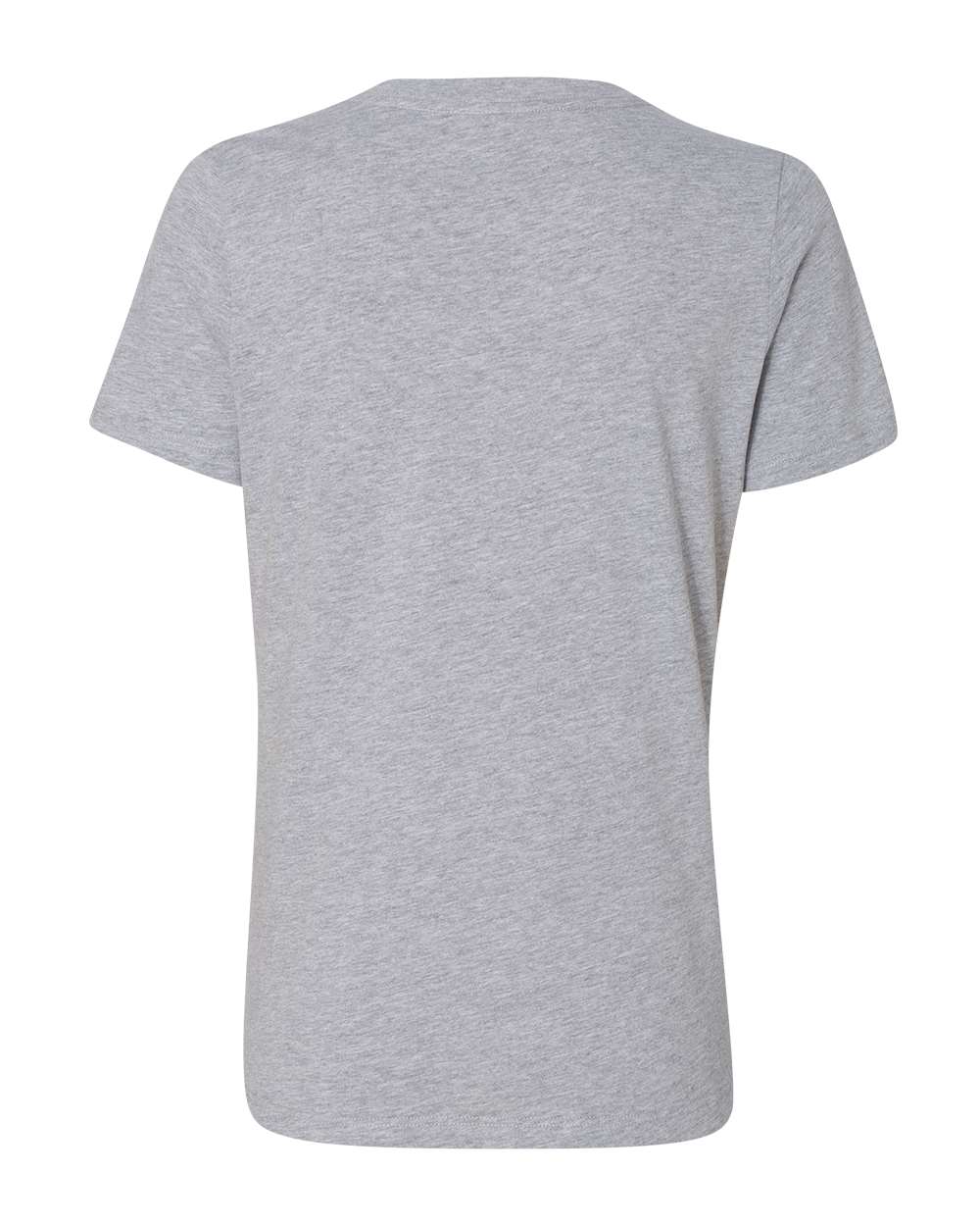 Women's Relaxed Heather CVC V-Neck Tee - Back - B83006583 - Athletic Heather
