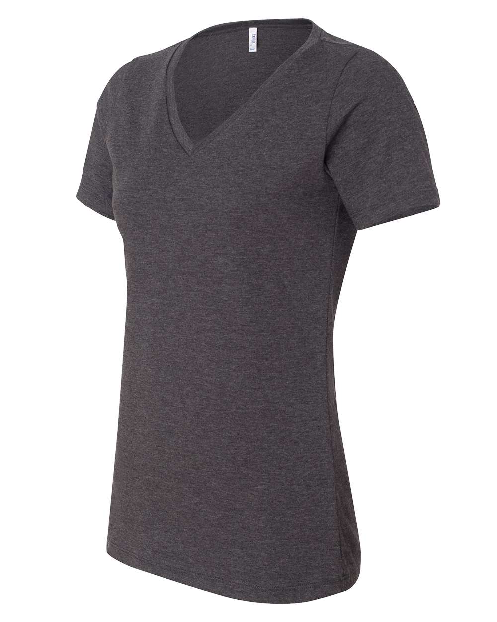 Women's Relaxed Heather CVC V-Neck Tee - DirectSide - B83006093 - Dark Grey Heather