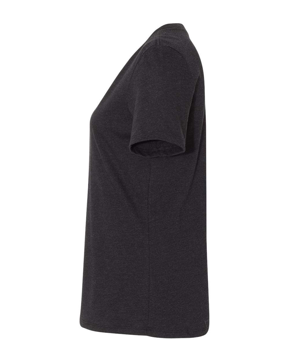 Women's Relaxed Heather CVC V-Neck Tee - DirectSide - B83006503 - Black Heather