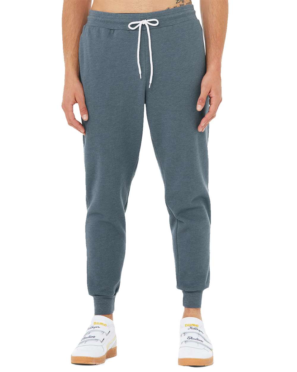 Unisex Sponge Fleece Jogger Sweatpants - Front - B36806262 - Heather Slate