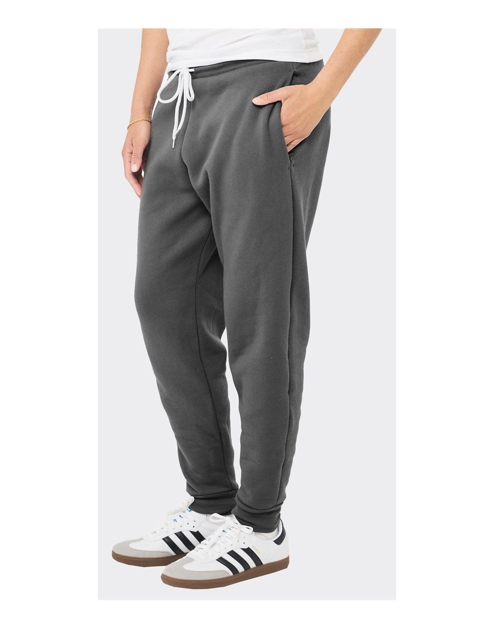 Unisex Sponge Fleece Jogger Sweatpants - OnModelSide - B36806592 - Asphalt