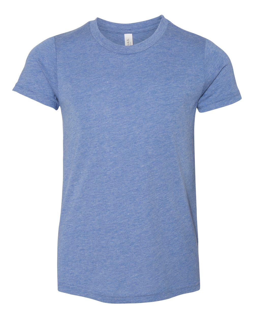Youth Triblend Tee - Front - B13906253 - Blue Triblend