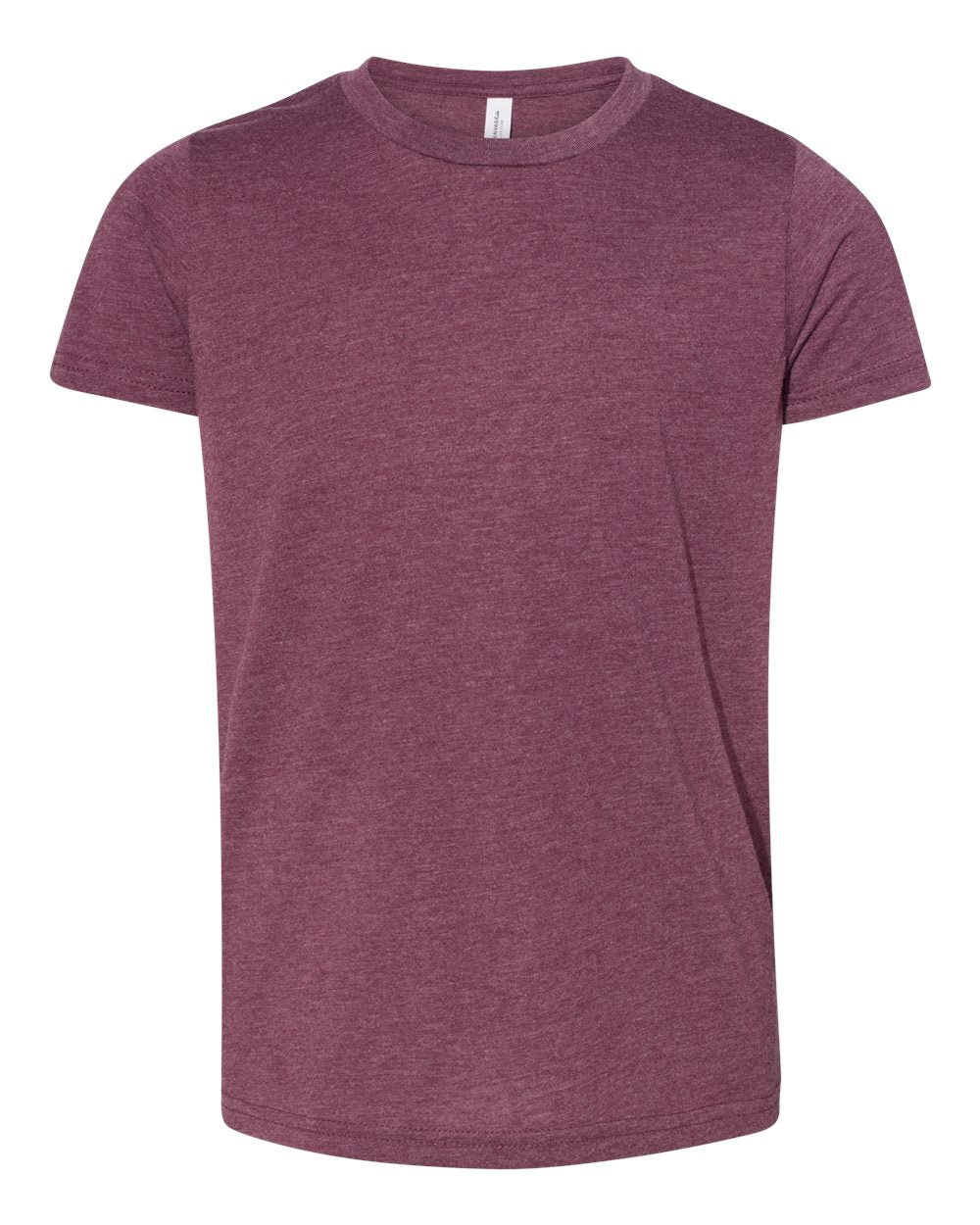 Youth Triblend Tee - Front - B13906533 - Maroon Triblend