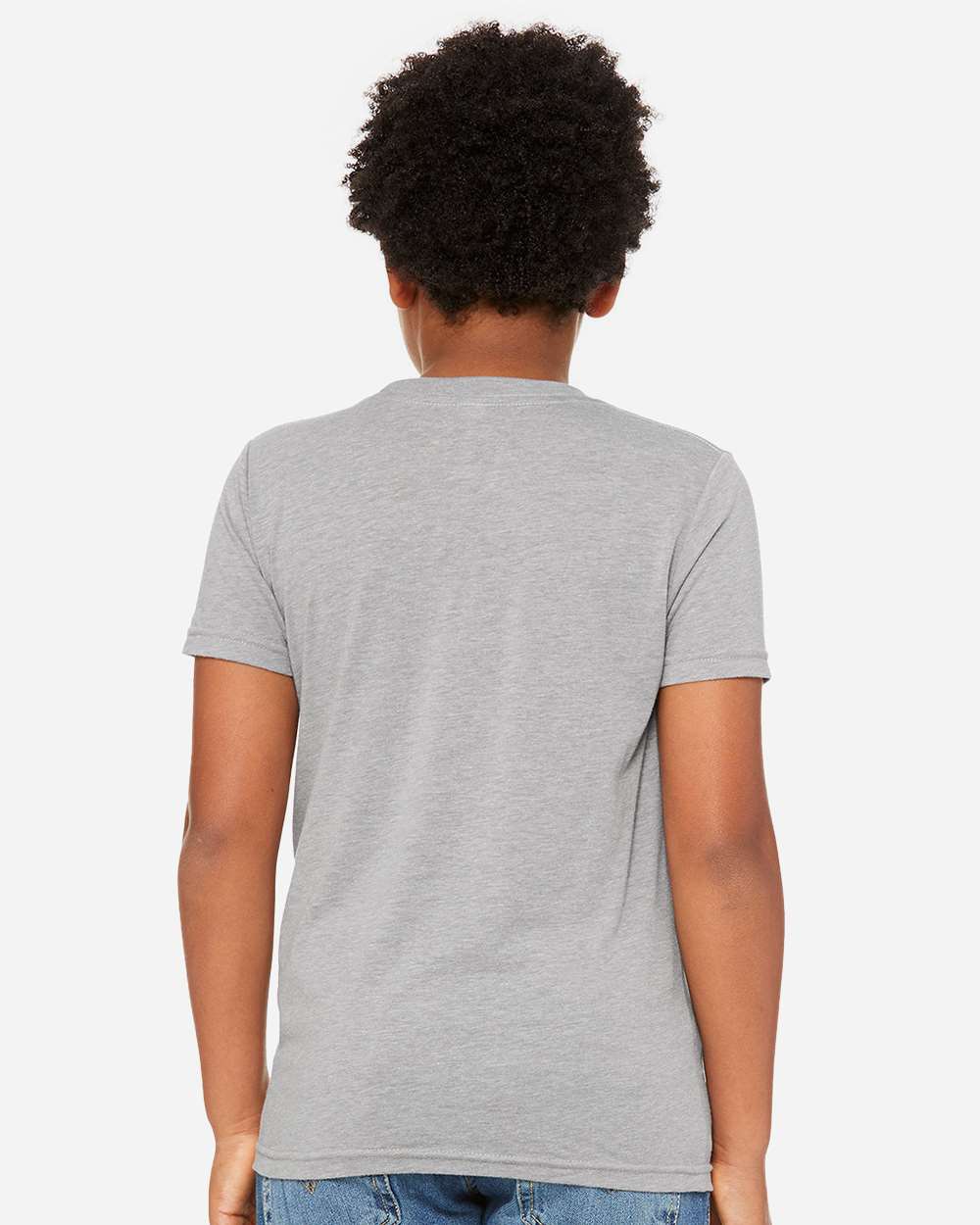 Youth Triblend Tee - OnModelBack - B13906023 - Athletic Grey Triblend