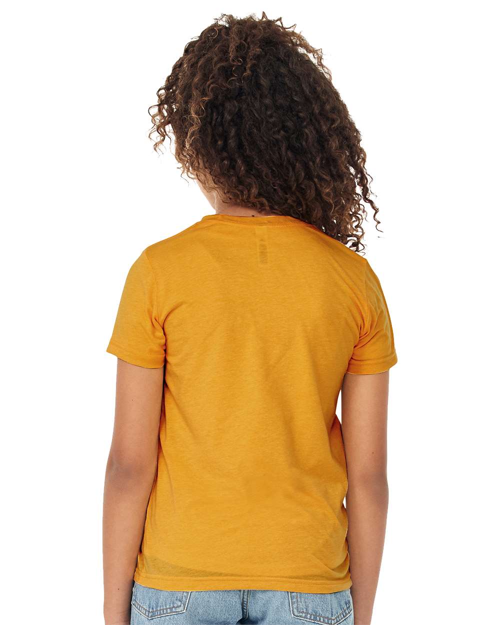 Youth Triblend Tee - OnModelBack - B13906123 - Mustard Triblend