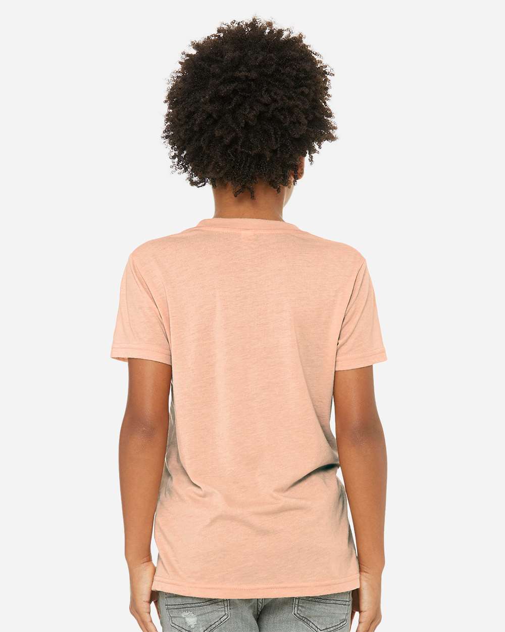Youth Triblend Tee - OnModelBack - B13906273 - Peach Triblend
