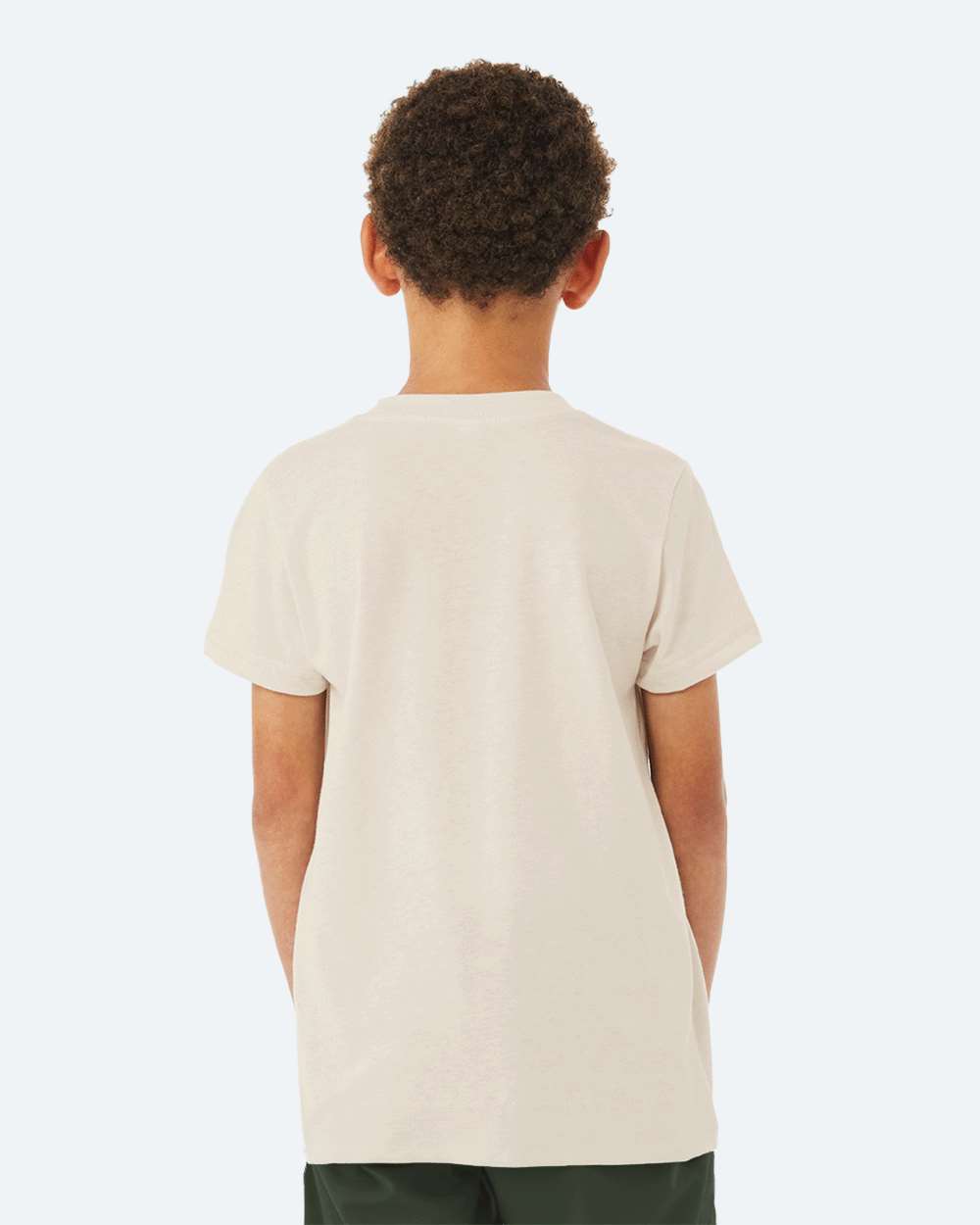 Youth Triblend Tee - OnModelBack - B13906293 - Solid Natural Triblend