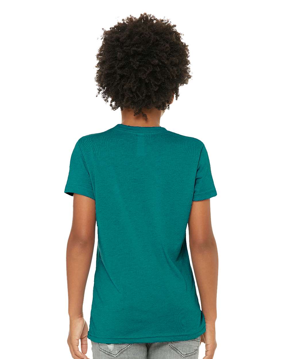 Youth Triblend Tee - OnModelBack - B13906423 - Teal Triblend