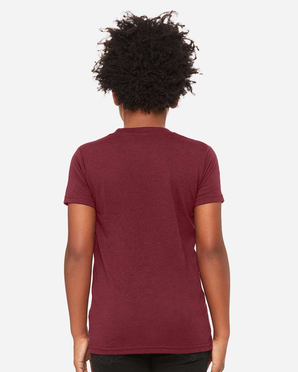 Youth Triblend Tee - OnModelBack - B13906533 - Maroon Triblend