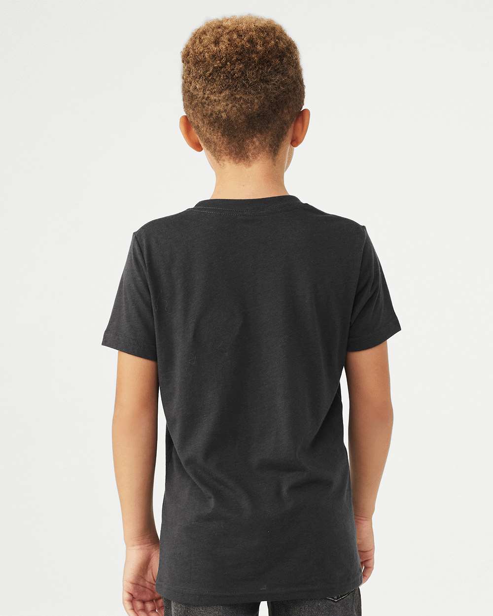 Youth Triblend Tee - OnModelBack - B13906593 - Solid Dark Grey Triblend