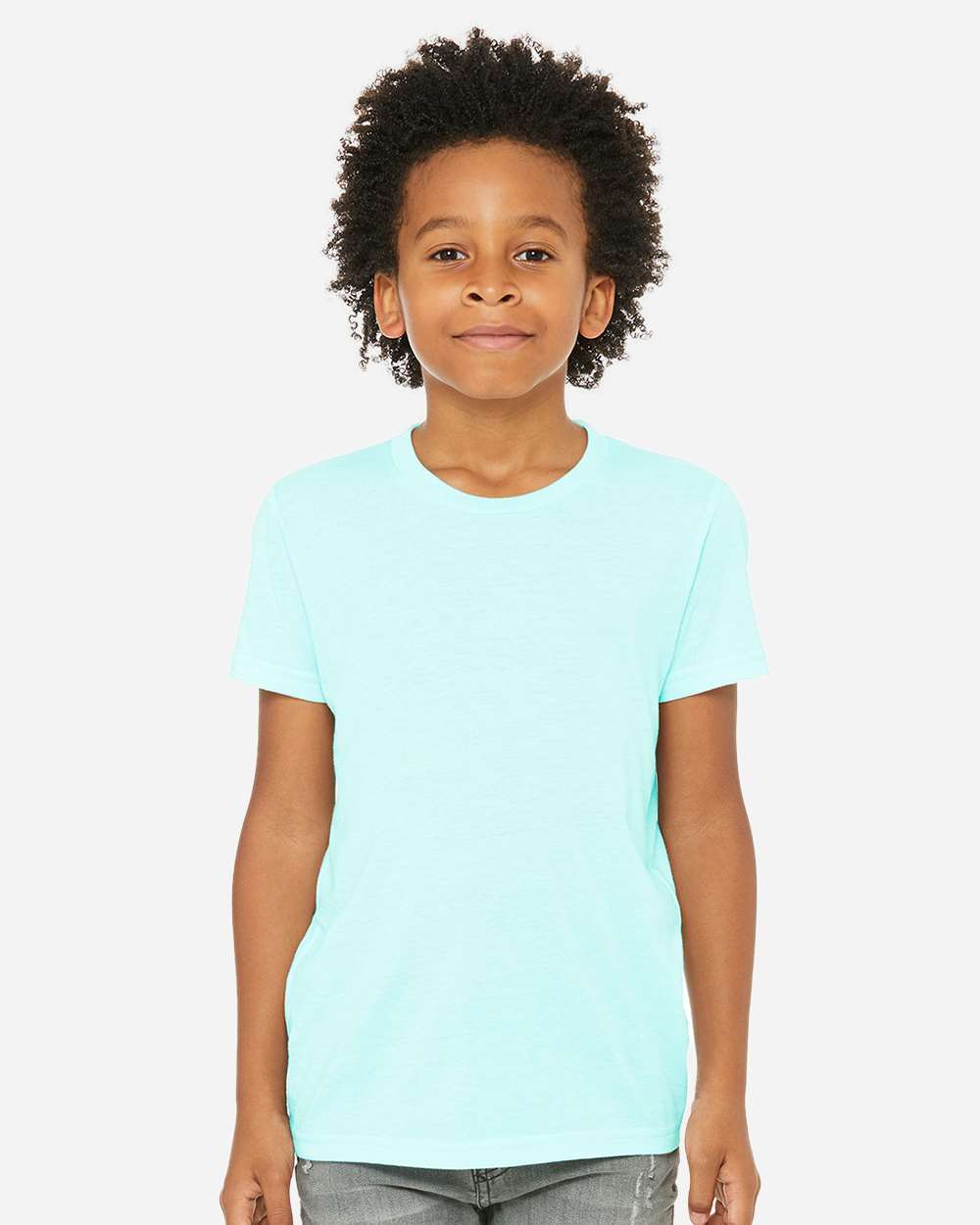 Youth Triblend Tee - OnModelFront - B13906263 - Ice Blue Triblend