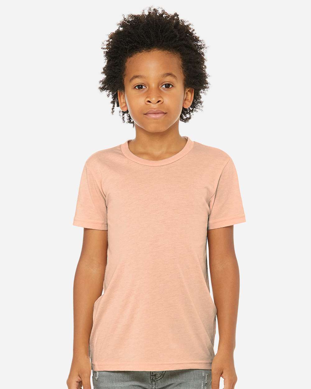 Youth Triblend Tee - OnModelFront - B13906273 - Peach Triblend