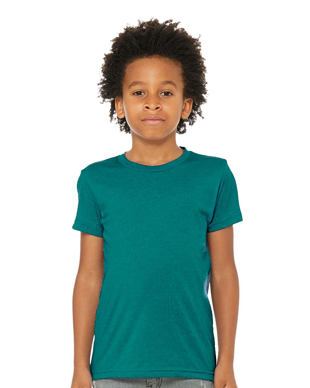 Youth Triblend Tee - OnModelFront - B13906423 - Teal Triblend