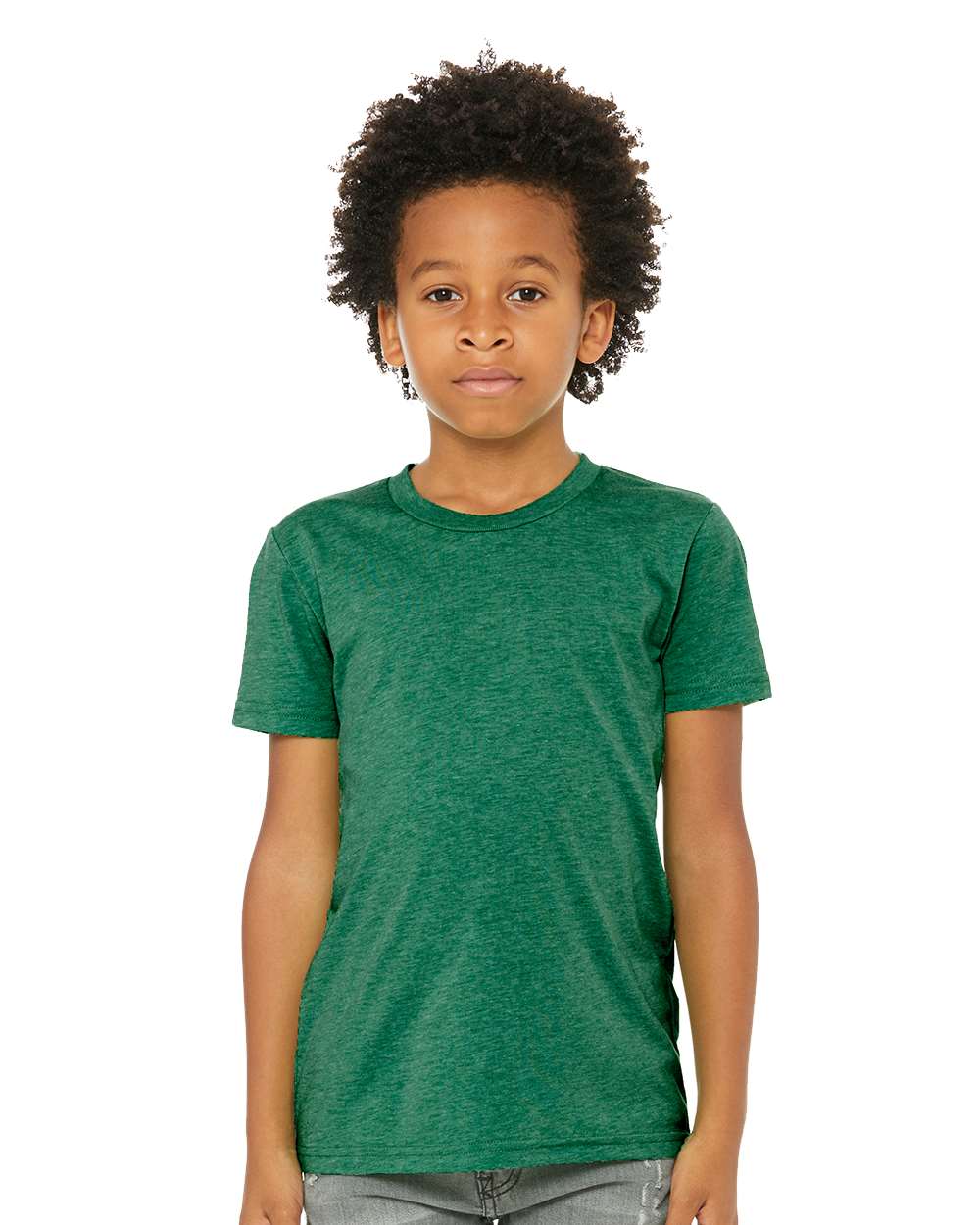 Youth Triblend Tee - OnModelFront - B13906433 - Kelly Triblend