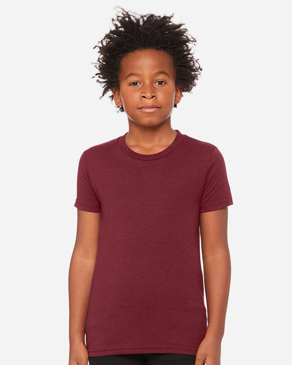 Youth Triblend Tee - OnModelFront - B13906533 - Maroon Triblend