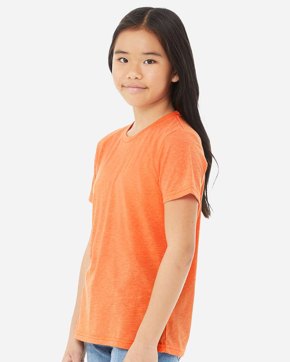 Youth Triblend Tee - OnModelSide - B13906033 - Orange Triblend