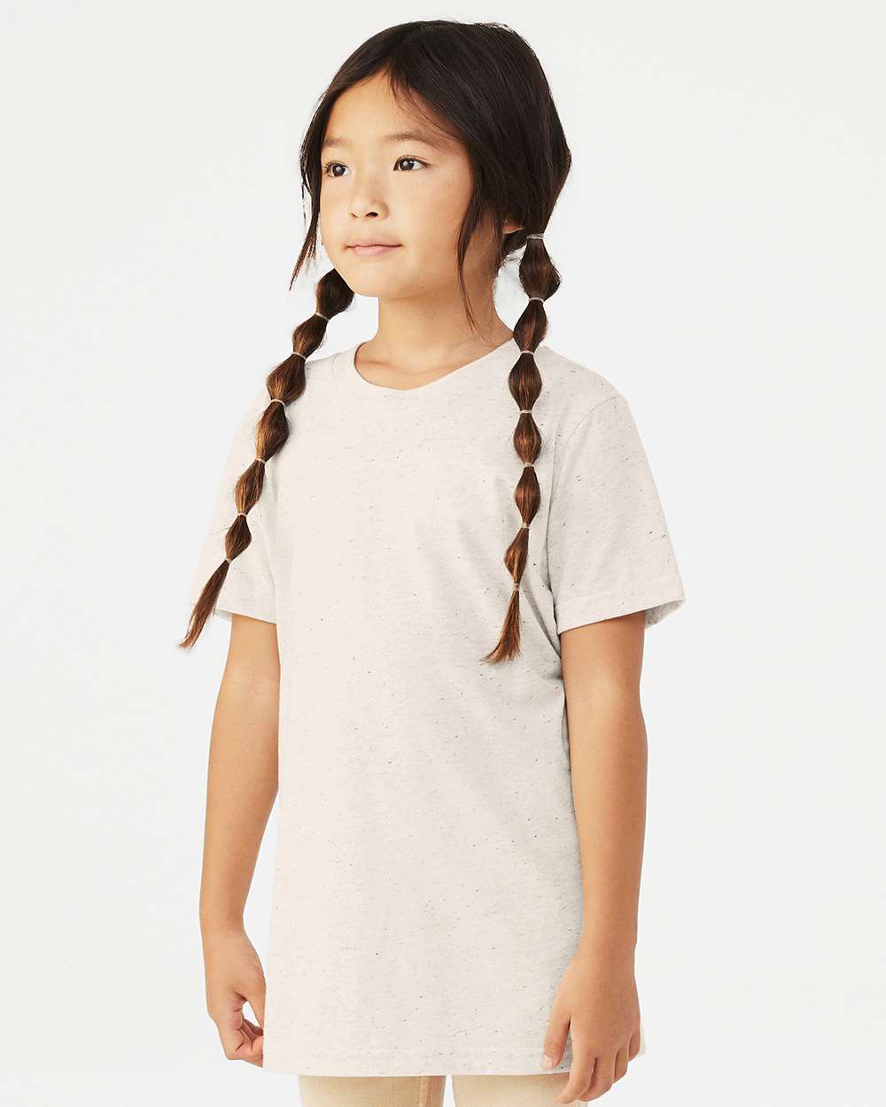 Youth Triblend Tee - OnModelSide - B13906243 - Oatmeal Triblend