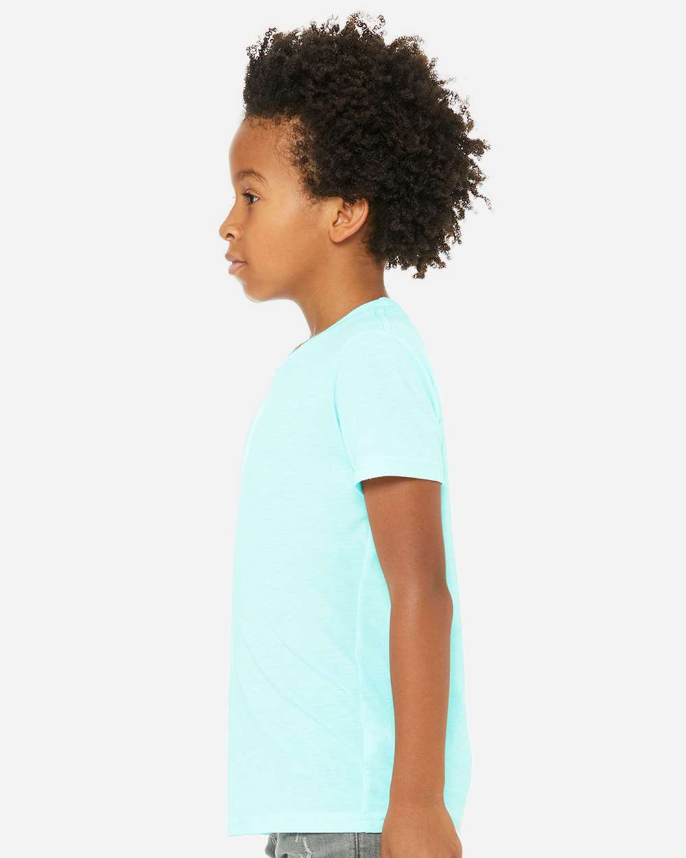 Youth Triblend Tee - OnModelSide - B13906263 - Ice Blue Triblend