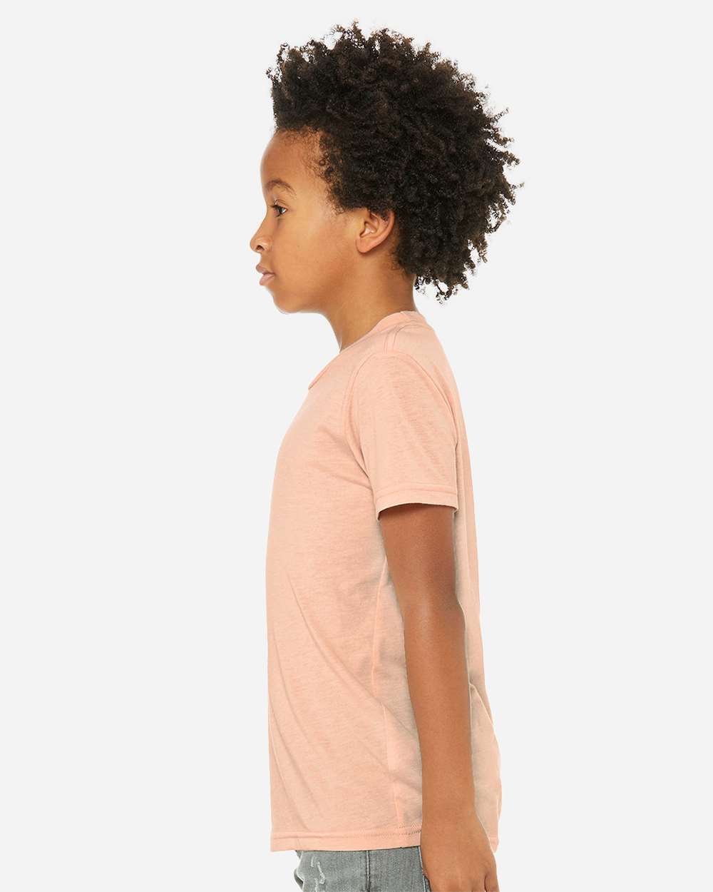 Youth Triblend Tee - OnModelSide - B13906273 - Peach Triblend