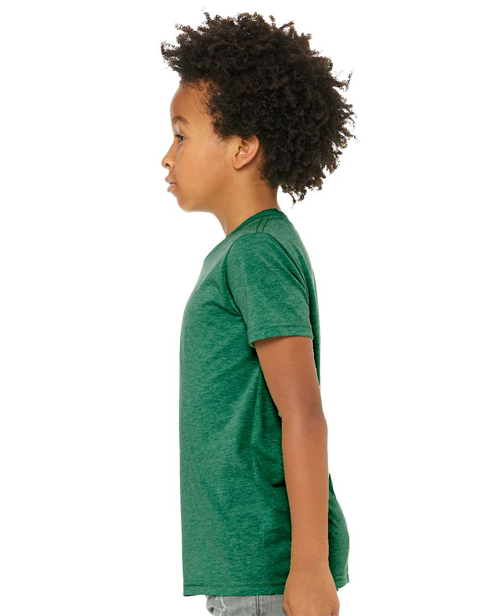 Youth Triblend Tee - OnModelSide - B13906433 - Kelly Triblend