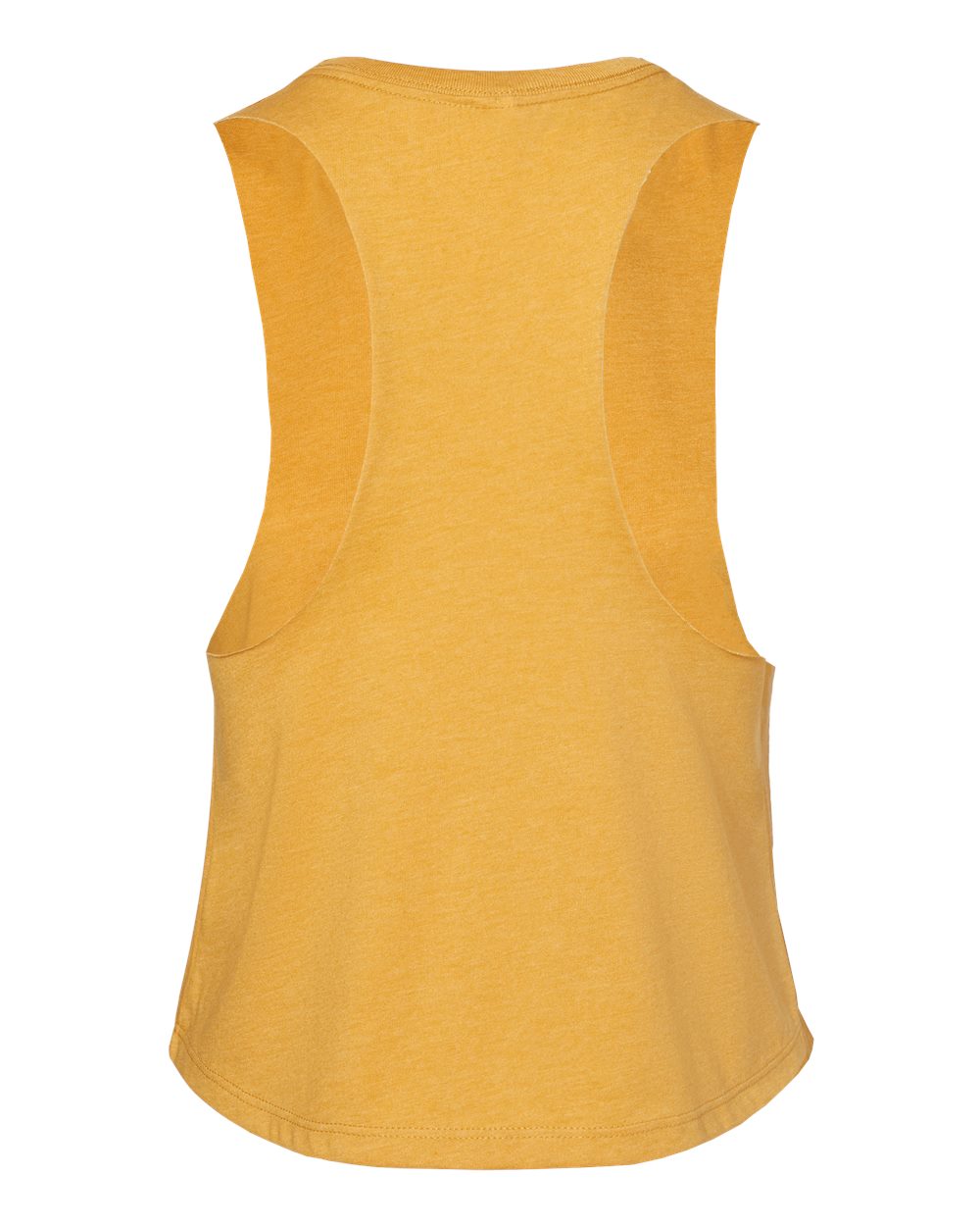 Women's Racerback Crop Tank - Back - B19206123 - Heather Mustard