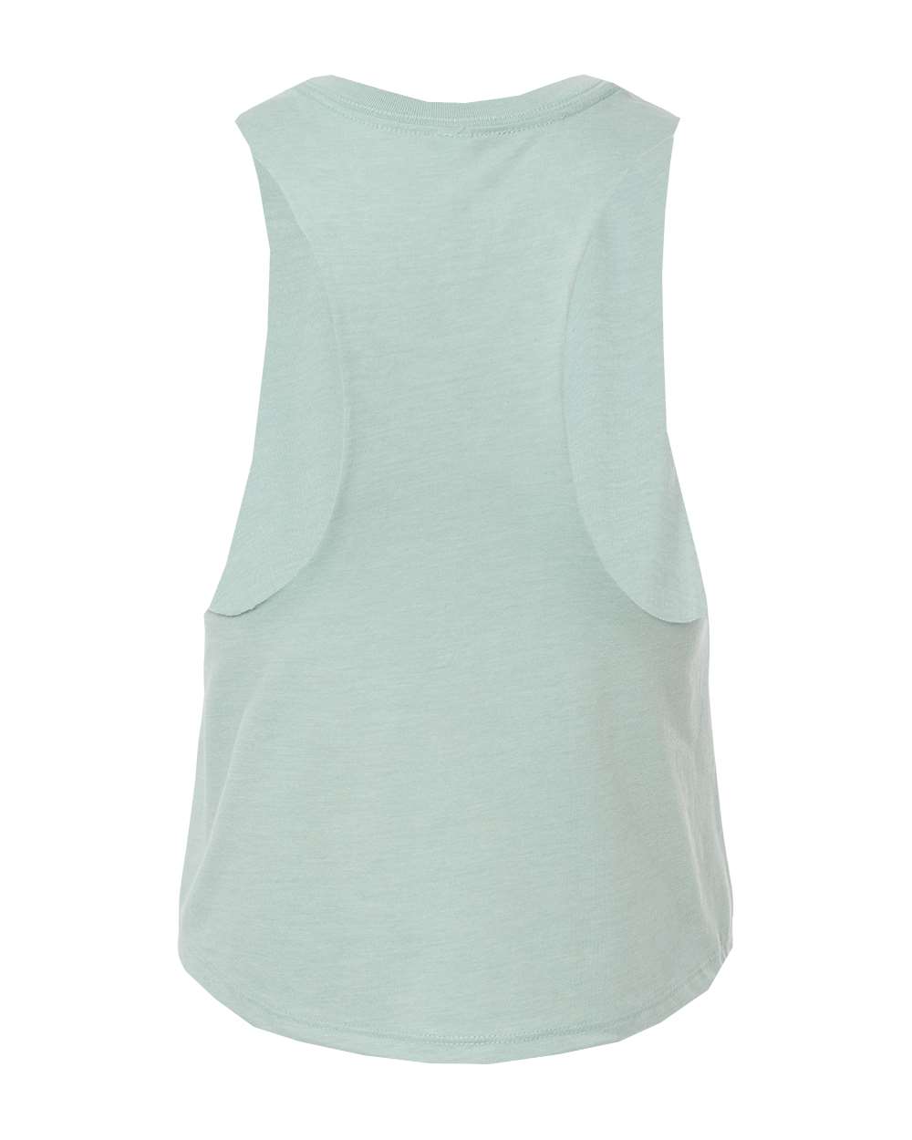 Women's Racerback Crop Tank - Back - B19206253 - Heather Dusty Blue
