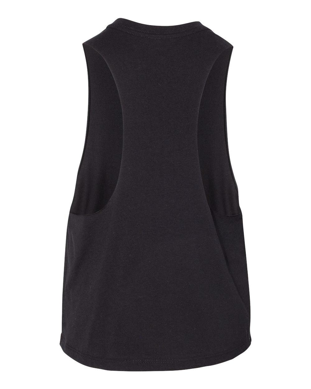 Women's Racerback Crop Tank - Back - B19206513 - Solid Black Blend