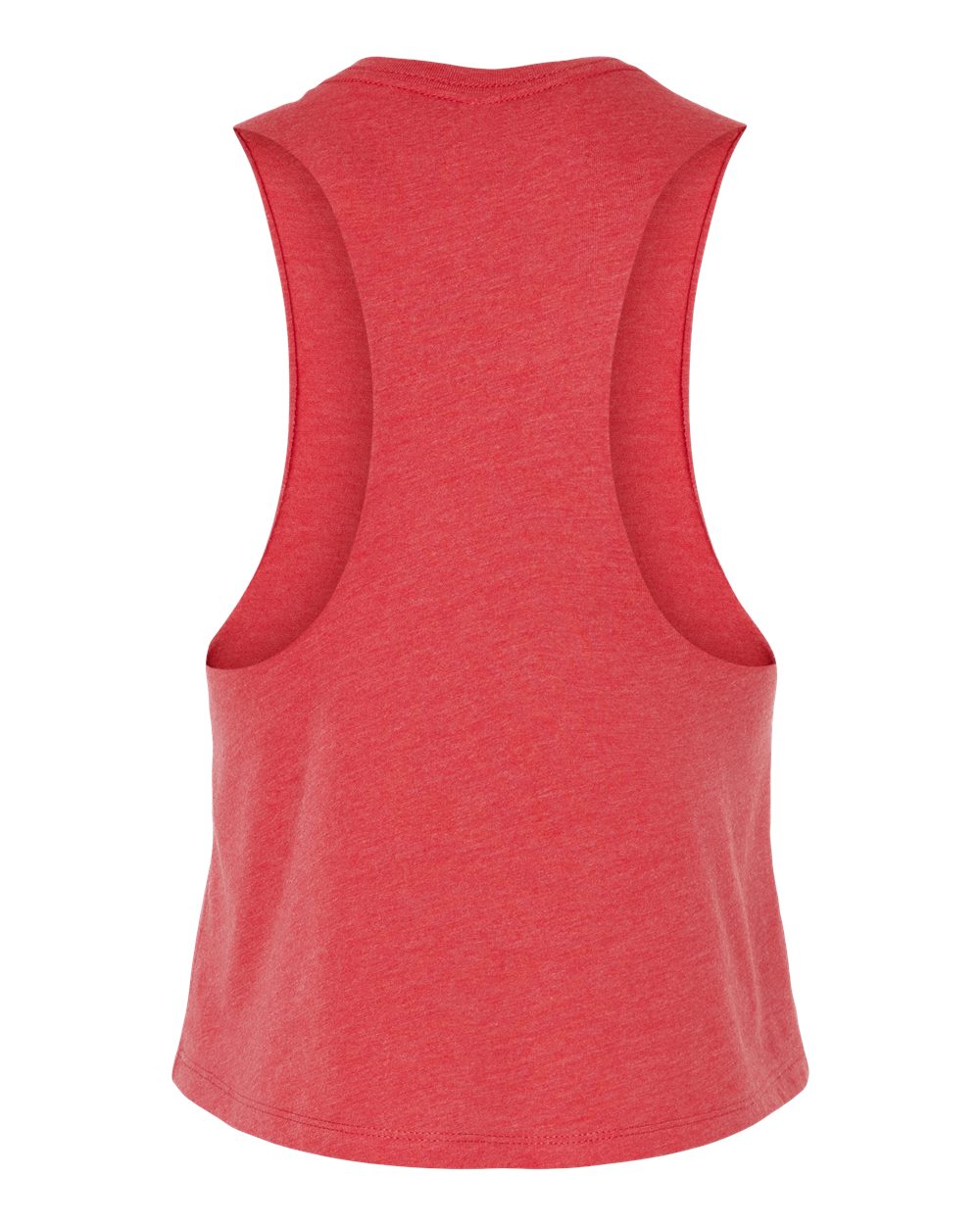 Women's Racerback Crop Tank - Back - B19206663 - Heather Red