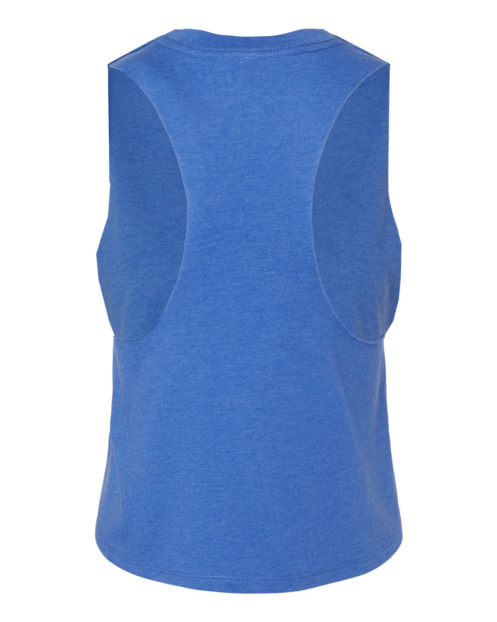 Women's Racerback Crop Tank - Back - B19206753 - Heather True Royal