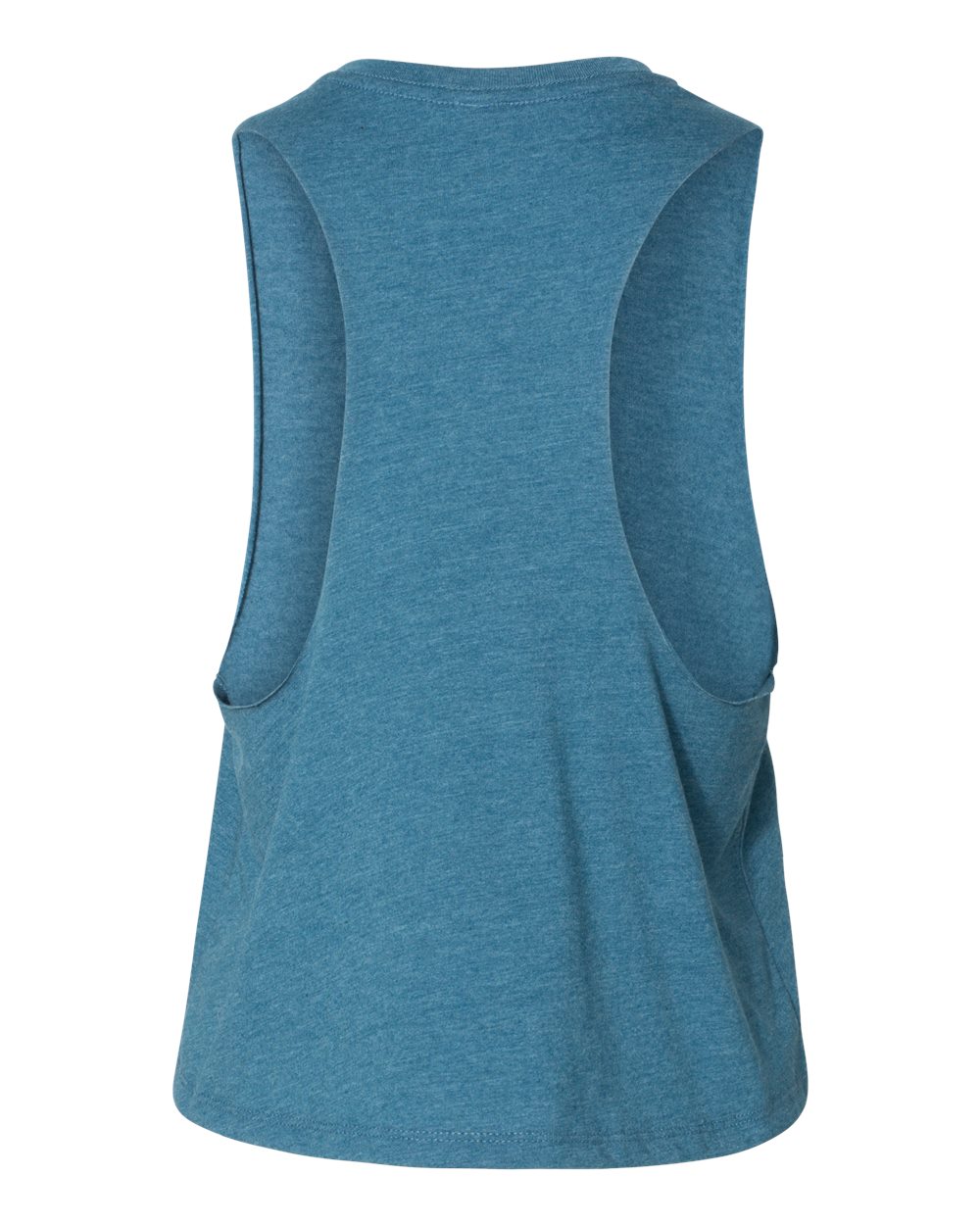 Women's Racerback Crop Tank - Back - B19206763 - Heather Deep Teal
