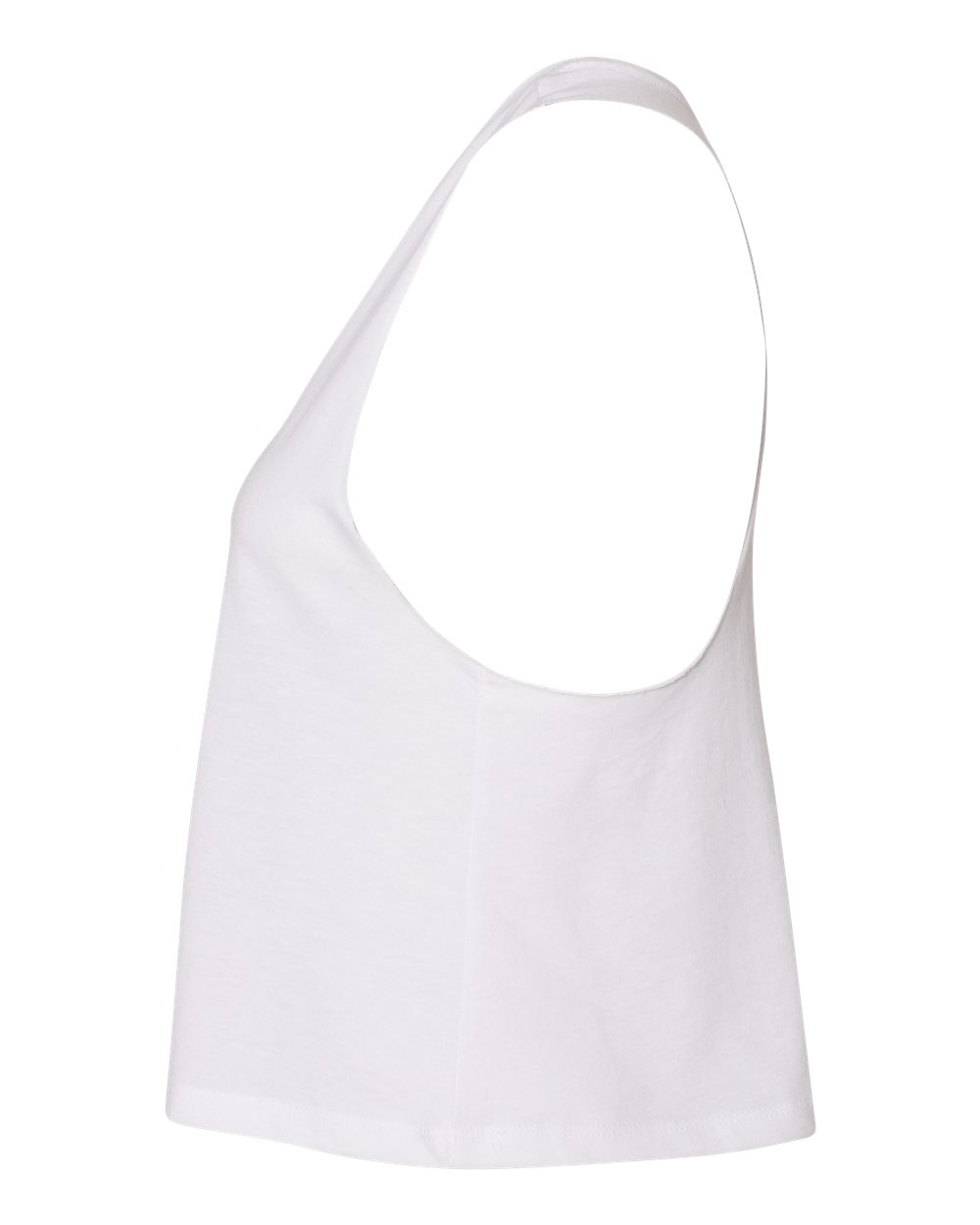 Women's Racerback Crop Tank - DirectSide - B19206013 - Solid White Blend