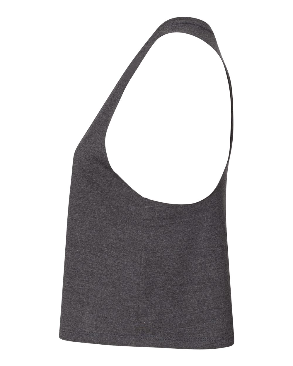 Women's Racerback Crop Tank - DirectSide - B19206093 - Dark Grey Heather