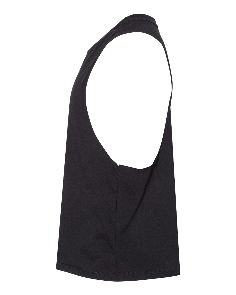 Women's Racerback Crop Tank - DirectSide - B19206513 - Solid Black Blend