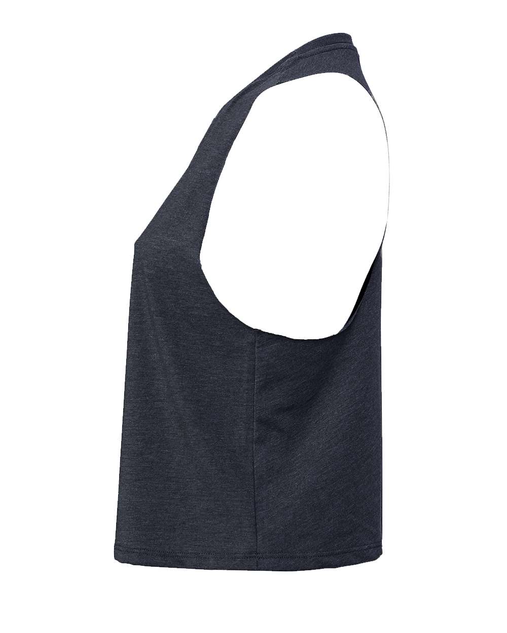 Women's Racerback Crop Tank - DirectSide - B19206653 - Heather Navy