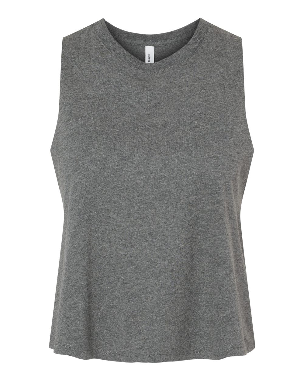 Women's Racerback Crop Tank - Front - B19206033 - Deep Heather