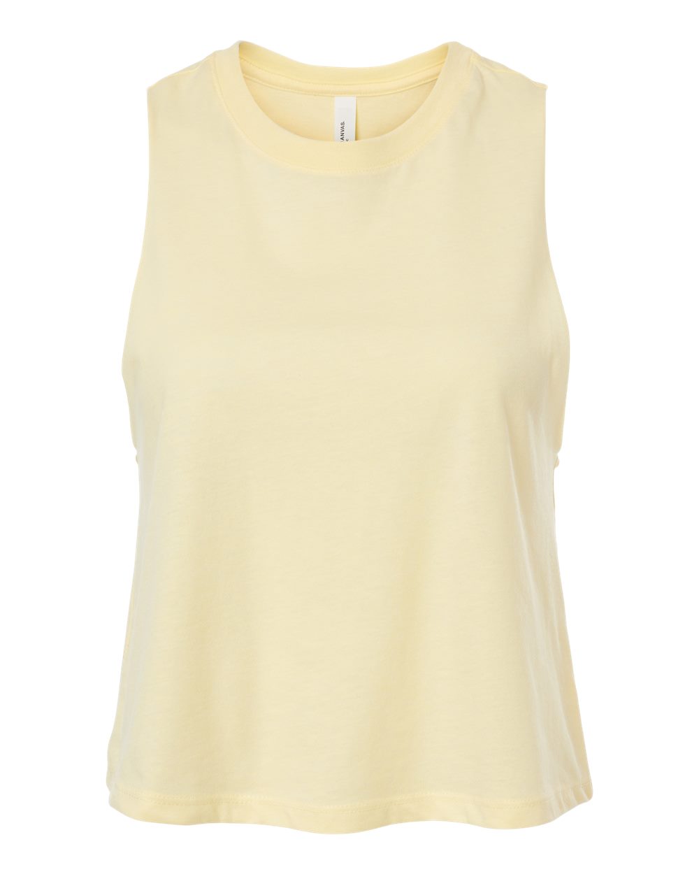 Women's Racerback Crop Tank - Front - B19206243 - Heather French Vanilla