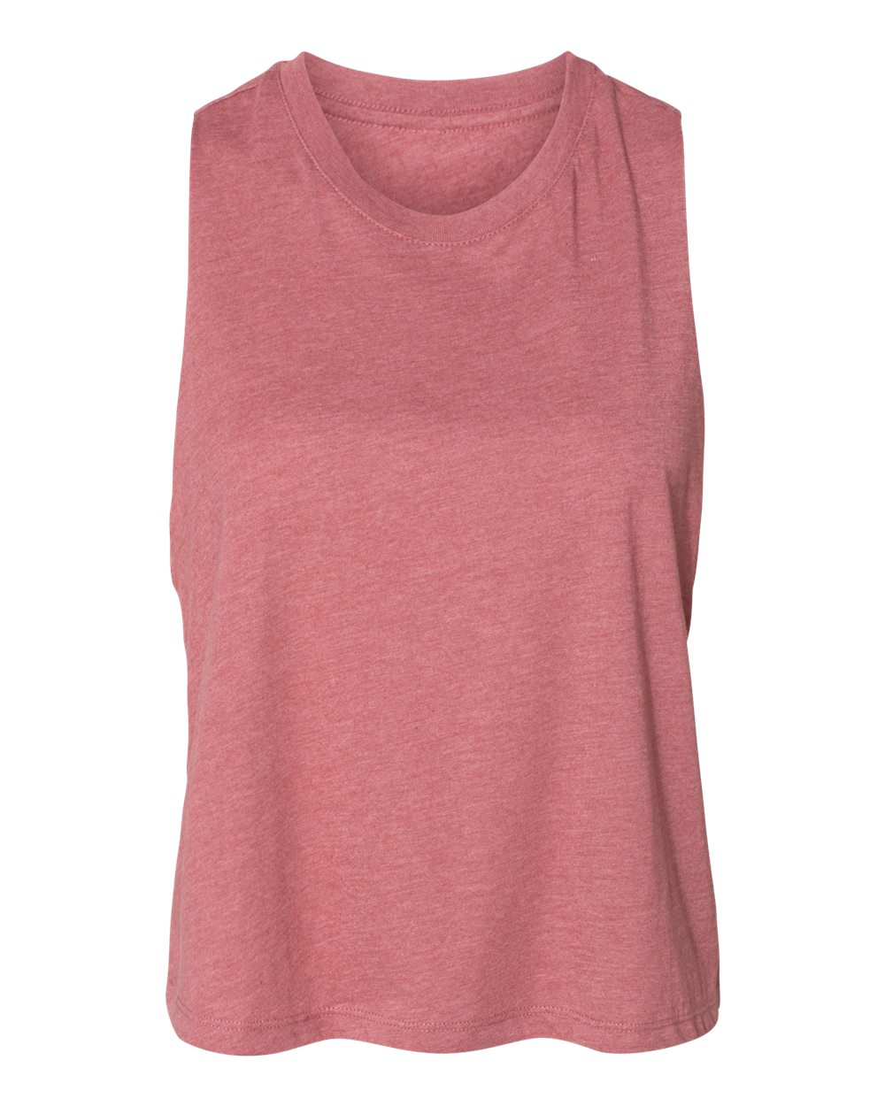 Women's Racerback Crop Tank - Front - B19206273 - Heather Mauve