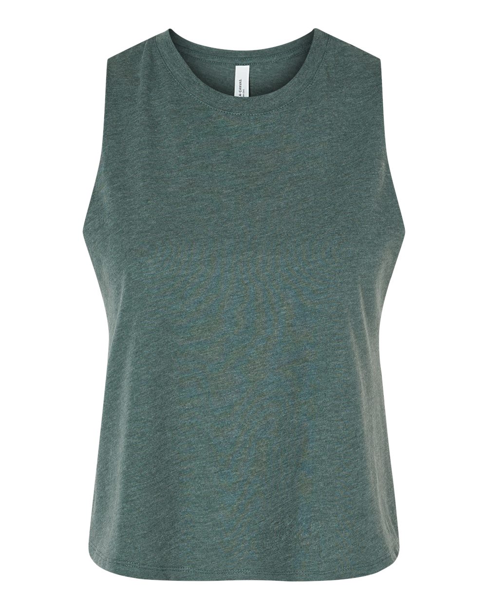 Women's Racerback Crop Tank - Front - B19206543 - Heather Forest