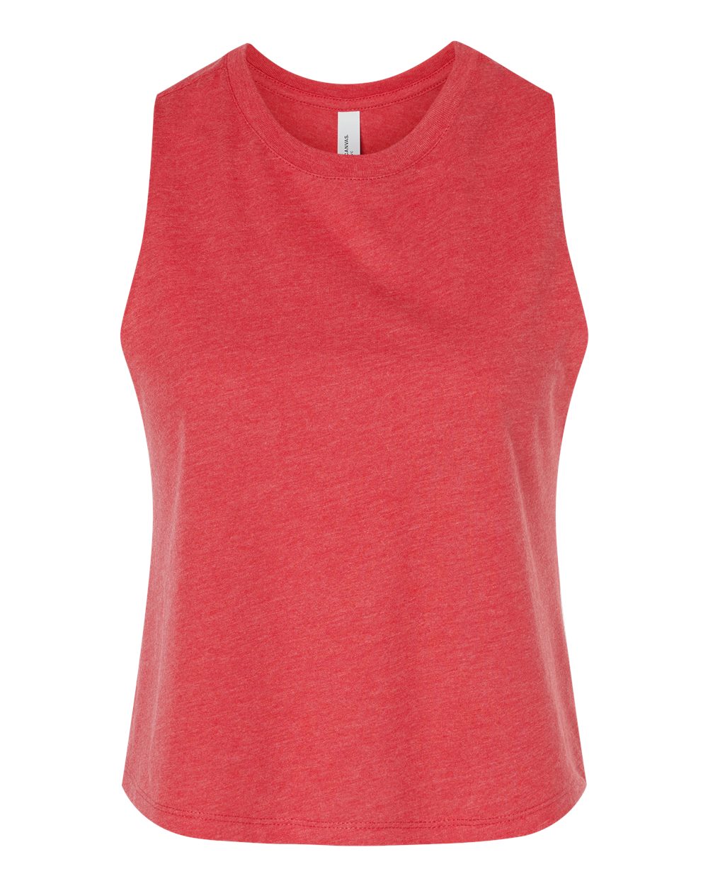 Women's Racerback Crop Tank - Front - B19206663 - Heather Red
