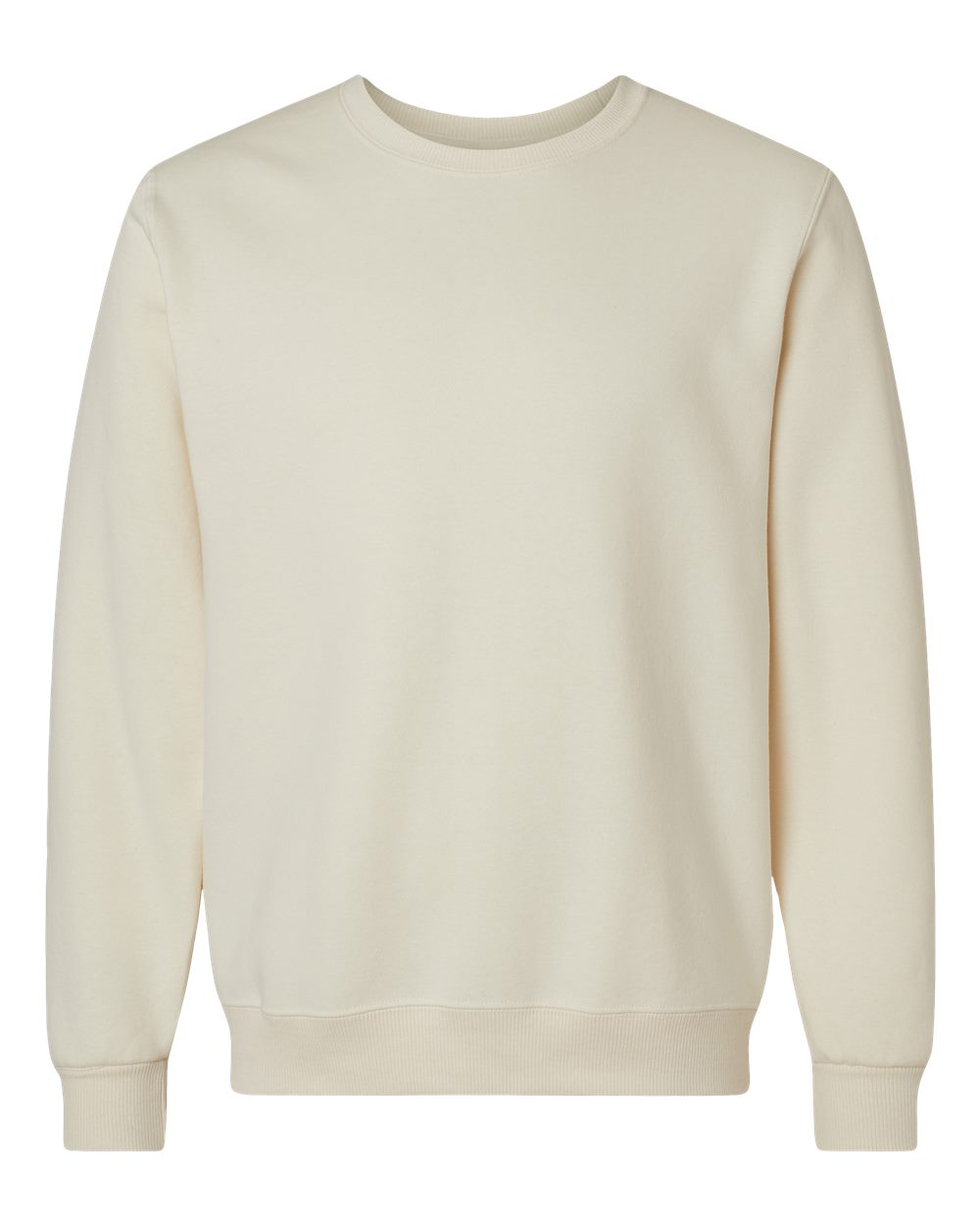 Unisex Eco™ Premium Blend Ring-Spun Crewneck Sweatshirt - Front - B12935232 - Sweet Cream Heather
