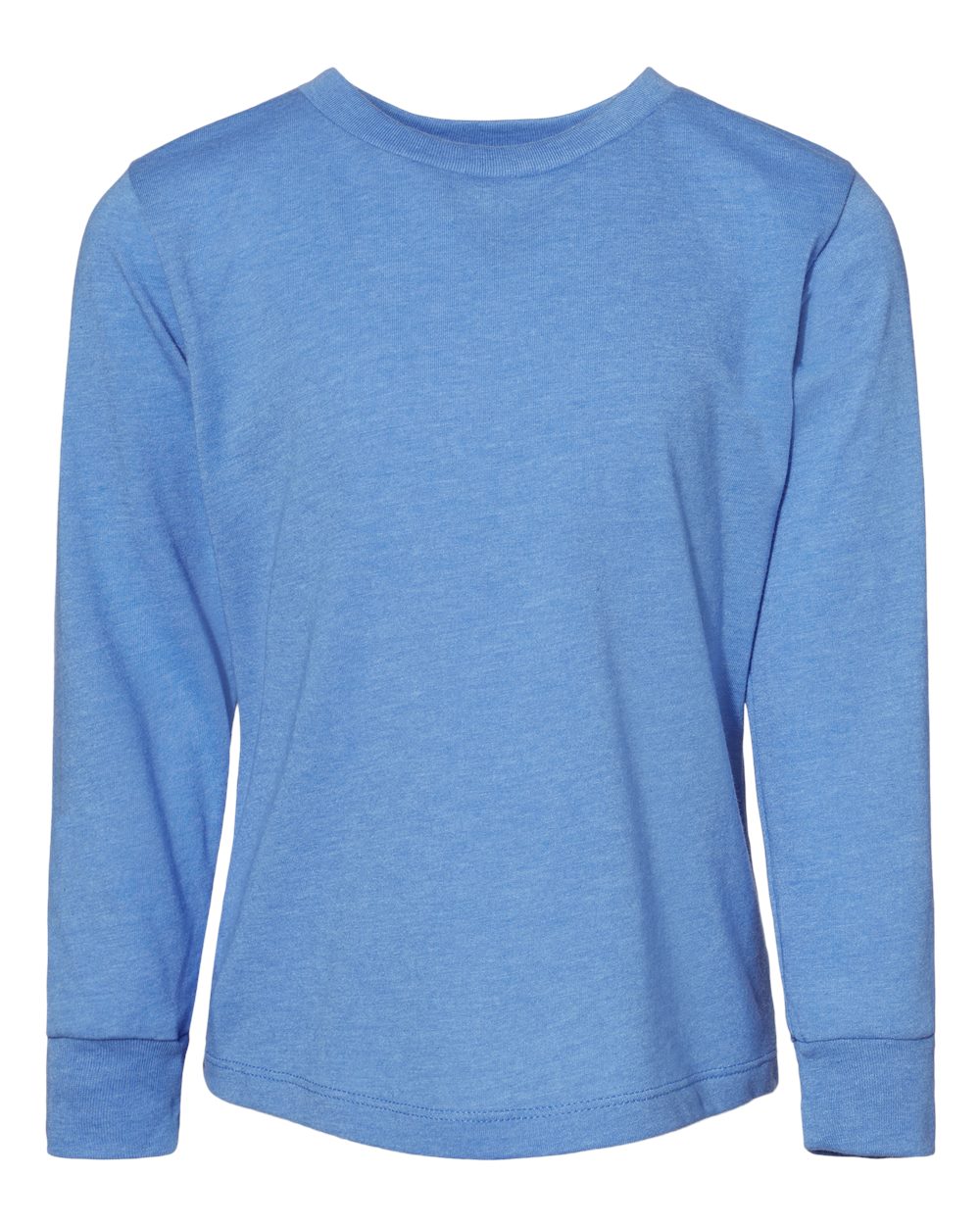 Toddler Jersey Long Sleeve Tee - Front - B26806773 - Heather Columbia Blue