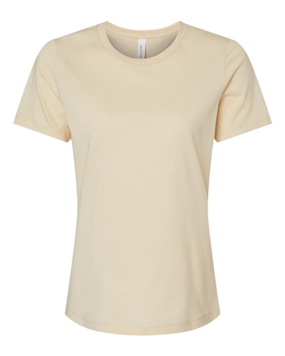 Women’s Relaxed Fit Heather CVC Tee - Front - B20506213 - Heather Soft Cream