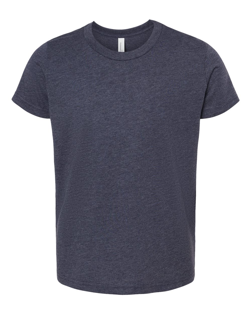 Youth CVC Jersey Tee - Front - B02806023 - Heather Midnight Navy