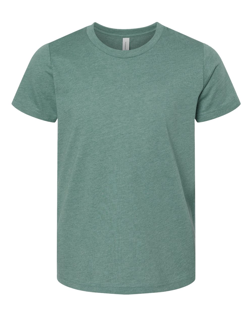 Youth CVC Jersey Tee - Front - B02806973 - Heather Dusty Blue