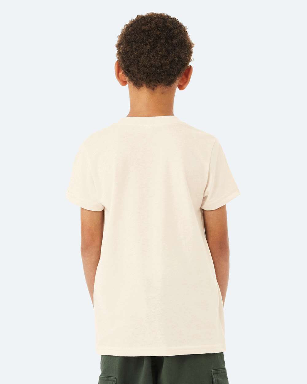 Youth CVC Jersey Tee - OnModelBack - B02806163 - Heather Natural